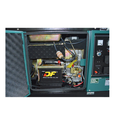 AC Single Phase Blue Small Quiet Diesel Generator 7kva With Silent Shell